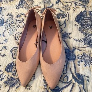 Brand new pink h&m pointed toe ballet flat